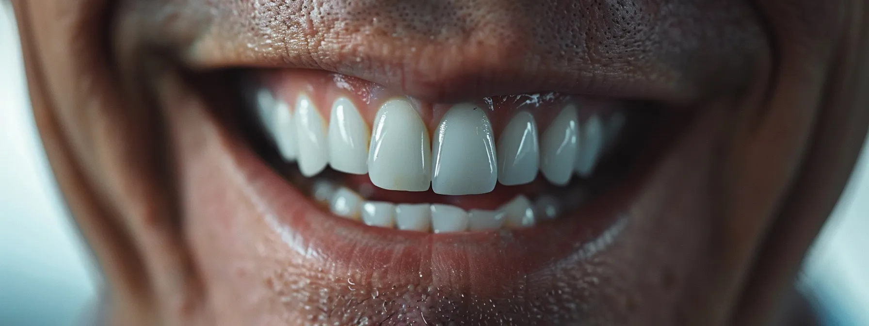 a person at barry road dental smiling confidently with noticeably brighter teeth.